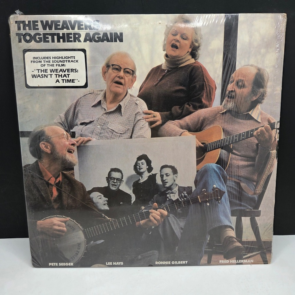 The Weavers Together Again Vinyl LP Pete Seeger Folk 1981 Loom 10681 Vtg Record